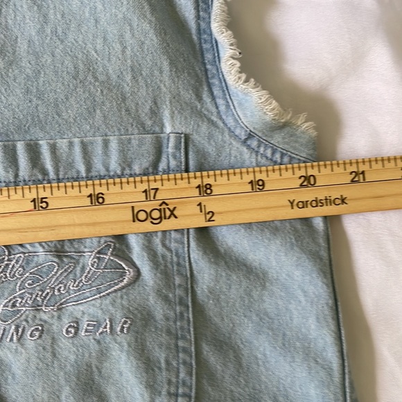 Vintage Racing Dale Earnhardt Denim Fringe Button Front Tank Top - Picture 9 of 13